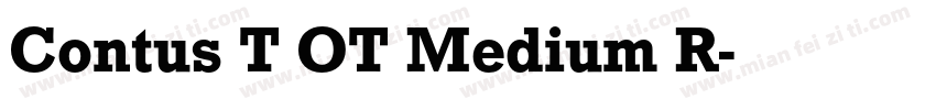 Contus T OT Medium R字体转换